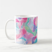 Pastellfarbene abstrakte Bandmuster Kaffeetasse (Links)