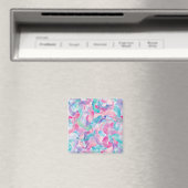 Pastellfarbene abstrakte Bandmuster Magnet (In Situ (Geschirrspüler))