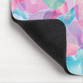 Pastellfarbene abstrakte Bandmuster Mousepad (Ecke)