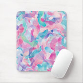 Pastellfarbene abstrakte Bandmuster Mousepad (Mit Mouse)