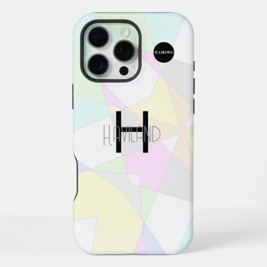 Pastellfarbene abstrakte Design-Handyhülle HAMbWG iPhone Hülle (Rückseite)