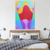 Pastellfarbene abstrakte Leinwanddrucke Leinwanddruck (Insitu (Schlafzimmer))