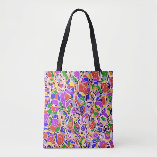 Pastellfarbene abstrakte Muster Tasche (Vorderseite)