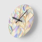 Pastellfarbene abstrakte Wanduhr (Winkel)