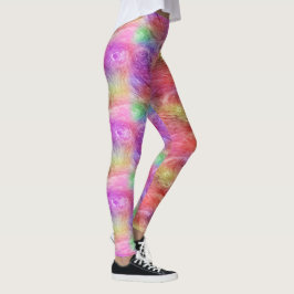 Pastellfarbene abstrakte Wirbel-Ölgemälde-Muster Leggings