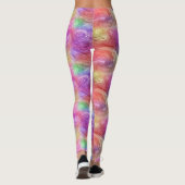 Pastellfarbene abstrakte Wirbel-Ölgemälde-Muster Leggings (Rückseite)