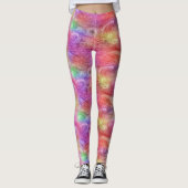Pastellfarbene abstrakte Wirbel-Ölgemälde-Muster Leggings (Vorderseite)