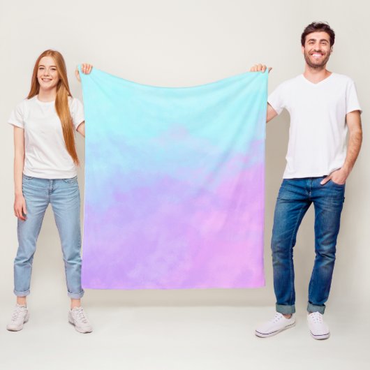 Pastellfarbene abstrakte Wolken-Flanelldecke Fleecedecke (Beispiel)