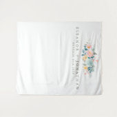 Pastellfarbene Aquamarin rosa Blumenzähne Wandteppich (Vorderseite (Horizontal))