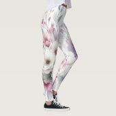 pastellfarbene Aquarellkunst Leggings (Rechts)