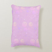 Pastellfarbene, ästhetisch rosa Punktmuster Dekokissen (Rückseite(Vertikal))