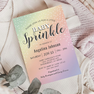 Pastellfarbene Babyparty Süß Einladung