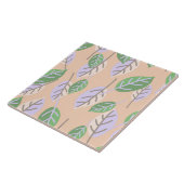 pastellfarbene Blätter Keramikfliese (Seite)