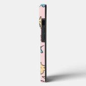 Pastellfarbene Blätter Rosa Case-Mate iPhone Hülle (Rückseite / Links)