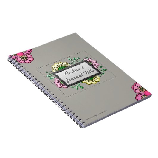 Pastellfarbene Blume auf weichem, warmem Grau (Per Notizblock (Rechte Seite)