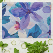 Pastellfarbene Blume Geschirrtuch (Gefaltet)