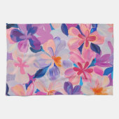 Pastellfarbene Blume Geschirrtuch (Horizontal)