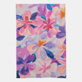 Pastellfarbene Blume Geschirrtuch (Vertikal)