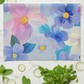 Pastellfarbene Blume Geschirrtuch (Gefaltet)