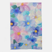 Pastellfarbene Blume Geschirrtuch (Vertikal)