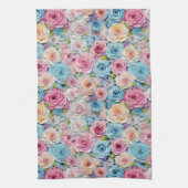 Pastellfarbene Blume Geschirrtuch (Vertikal)
