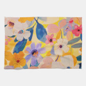 Pastellfarbene Blume Geschirrtuch (Horizontal)