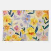 Pastellfarbene Blume Geschirrtuch (Horizontal)