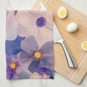 Pastellfarbene Blume Geschirrtuch (Viertel Falte)