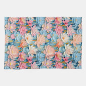 Pastellfarbene Blume Geschirrtuch (Horizontal)