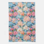 Pastellfarbene Blume Geschirrtuch (Vertikal)