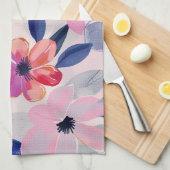 Pastellfarbene Blume Geschirrtuch (Viertel Falte)