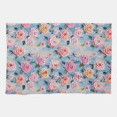 Pastellfarbene Blume Geschirrtuch (Horizontal)