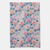 Pastellfarbene Blume Geschirrtuch (Vertikal)