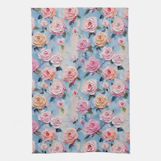 Pastellfarbene Blume Geschirrtuch (Vertikal)