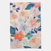 Pastellfarbene Blume Geschirrtuch (Vertikal)