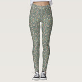 Pastellfarbene Blume mit dunklem Hintergrund Leggings (Vorderseite)