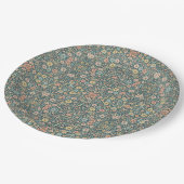 Pastellfarbene Blume mit dunklem Hintergrund Pappteller (Schrägansicht)