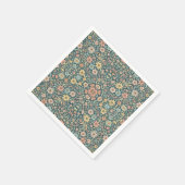 Pastellfarbene Blume mit dunklem Hintergrund Serviette (Ecke)