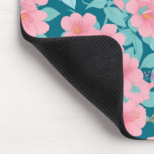 pastellfarbene Blume Mousepad (Ecke)