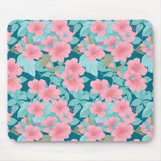 pastellfarbene Blume Mousepad (Vorne)