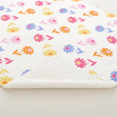 Pastellfarbene Blume Nahtloses Muster Sherpadecke (3/4)