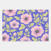 Pastellfarbene Blumen-Geschenkverpackung-Set | 3 D Geschenkpapier Set (Vorderseite)
