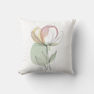 Pastellfarbene Blumen-Wurfkissenhülle Kissen