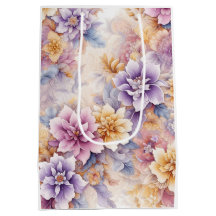 Pastellfarbene Blumengeschenktasche für sie