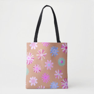Pastellfarbene Blumenmuster-Tasche Tasche