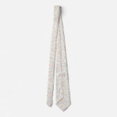 Pastellfarbene Blumenprint Krawatte (Rückseite)