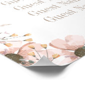 Pastellfarbene Blumenstempel Poster (Ecke)