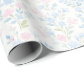 Pastellfarbene Blumenverpackungspapier Geschenkpapier (Rolleneckpunkt)