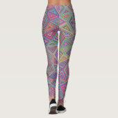 pastellfarbene Dreiecke Leggings (Rückseite)