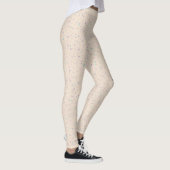 Pastellfarbene Eggshell, Spritzer Paint Dots Leggings (Rechts)